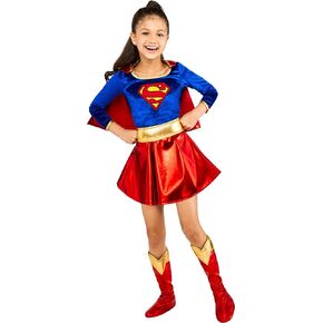 Rubies Super DC Heroes Supergirl Child's Costume Medium (Size 8-10) for 5-7 Years for Themed Parties and Halloween