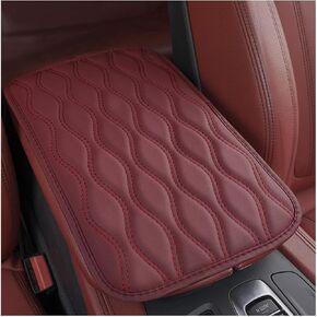 AICEL Car Center Console Cover, Waterproof Comfortable Non-Slip Leather Automotive Armrest Cushion Cover Protector for Men Women, Vehicle Interior Accessories Universal for SUV, Truck, RV（Black）