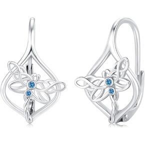 Animal Earrings 925 Sterling Silver Sloth/Axolotl/Highland Cow/Dragonfly Leverback Earrings Animal Jewelry Birthday Gifts for Women Friends