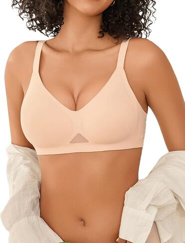 Avidlove Women's Seamless Bras Wireless Bra with Soft Support Full Coverage Tshirt Bra for Women with Padded Everyday Bra in Kuwait