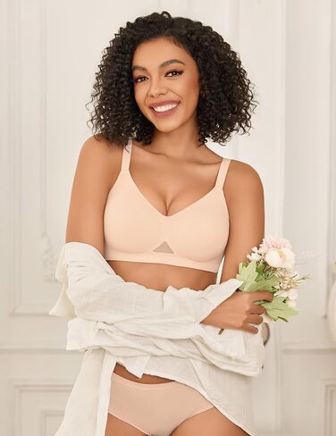 Avidlove Women's Seamless Bras Wireless Bra with Soft Support Full Coverage Tshirt Bra for Women with Padded Everyday Bra in Kuwait