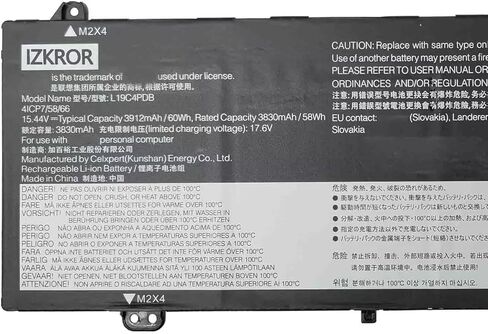 L21M4P74 86Wh Battery Replacement for Lenovo ThinkPad P16s Gen 1 / P16s Gen 2 / T16 Gen 1 / T16 Gen 2 Series Laptop SB10W51972 5B10W51871 L21C4P72 L21D4P73 L21M4P73 L21L4P72 L21D4P72 15.44V in Saudi Arabia