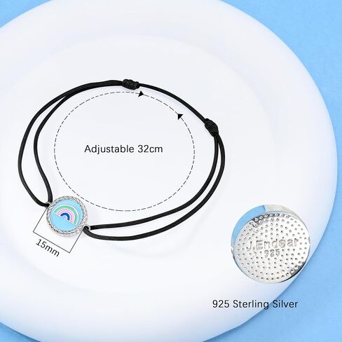خلخال J.Endéar Luck String Rope للنساء، خلخال من الفضة الإسترلينية 925 مقاوم للماء، سوار الكاحل الصيفي للشاطئ للفتيات قابل للتعديل، خلخال أصلي in Kuwait