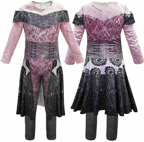Audrey Mal Fancy Dress Descendants 3 Costumes for Girls Halloween Evil Queen Cosplay Long Sleeve Jumpsuit Costume in Saudi Arabia