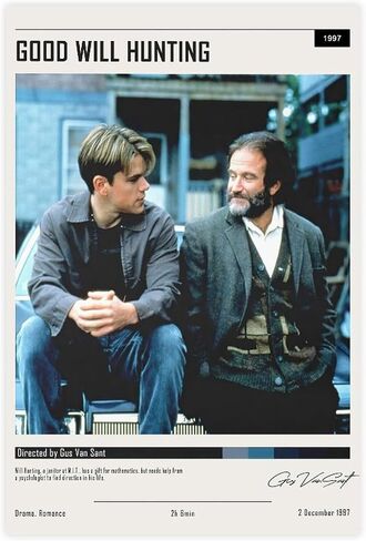 QUNAN Movie Poster Good Will Hunting Canvas Poster Unframe:12x18inch(30x45cm) in Saudi Arabia