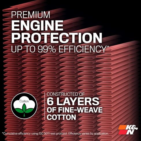 K&N Engine Air Filter: Increase Power & Towing, Washable, Premium, Replacement Air Filter: Compatible with 2011-2016 Ford SuperDuty V8 (F250, F350, F450, F550, F650), 33-5010 in Saudi Arabia