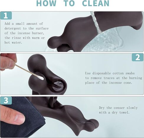 YYW حامل البخور السيراميك، تماثيل الحب للزوجين تمثال مبخرة بتدفق خلفي، شلال البخور مع 20 مخاريط البخور، 30 عصا البخور ديكور مكتب الغرفة لعيد الحب in Kuwait