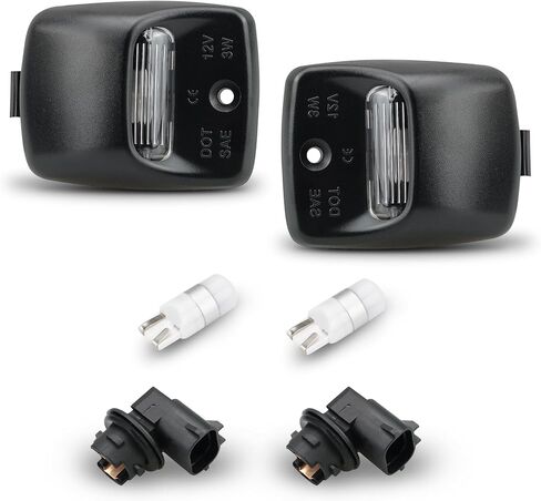 Bestview License Plate Lights,Led Rear Bumper Tag Lamp with Socket Housing Cover Assembly Replacement for Toyota Tundra 2002 to 2013, Tacoma 2005 to 2015 Pickup,6000k White(Pack of 2) in Kuwait