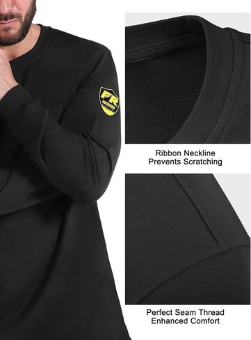 PTAHDUS FR Shirts for Men, 5.5oz CAT2/HRC2 Flame Resistant Shirts Long Sleeve, 100% Cotton FR Clothing for Men in Kuwait