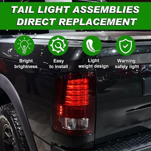 LED Tail Lights Compatible With 2013-2018 Dodge Ram 1500 2500 3500 Driver and Passenger Side Taillights Replace 68093081AB, 68093081AC, CH2800202 in Saudi Arabia