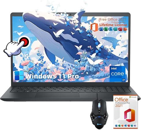 2024 Dell Inspiron 15 3530 كمبيوتر محمول للأعمال - شاشة لمس FHD مقاس 15.6 بوصة، Intel 10-Core i7-1355U، ذاكرة الوصول العشوائي 16 جيجابايت، 1 تيرابايت SSD، Intel Iris Xe Graphics، كاميرا ويب، Wi-Fi6، Windows 11 Pro و2021 ترخيص مدى الحياة للمكتب in Saudi Arabia