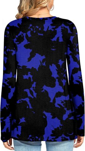 HOTGIFT Women's 2025 Fall Winter T-Shirts Casual Long Sleeve Crewneck Tunic Tops Loose Comfy Blouse in Saudi Arabia
