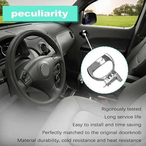 Interior Door Handle Front or Rear Left Driver Side Door Handle Compatible with 2006 2007 2008 2009 2010 2011 Chevy HHR, Replaces# 88529 19299614 in Kuwait