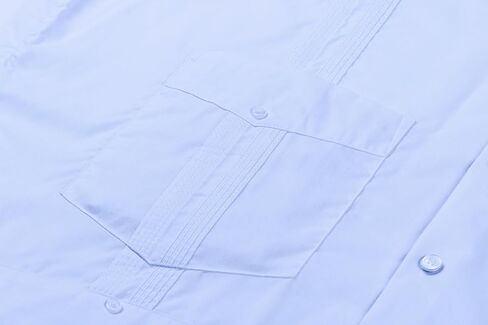 قمصان MAXJON الرجالية Guayabera قمصان كاجوال بأكمام قصيرة مع أربعة جيوب، قمصان صيفية للشاطئ in Kuwait