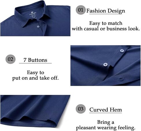Men's Long and Short Sleeve Button Down Shirt Lightweight Plain Fitted Shirt Mercerized Cotton Blend Comfort Shirt in Saudi Arabia