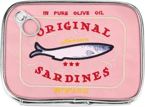 Canned Sardines Makeup Bag,Eye-catching Cute Clutch bag Makeup Case Cosmetic Bag Portable Snack Pouch bag Travel Toiletry Bags For Women Organizer Bag polyester fabric Waterproof in Saudi Arabia