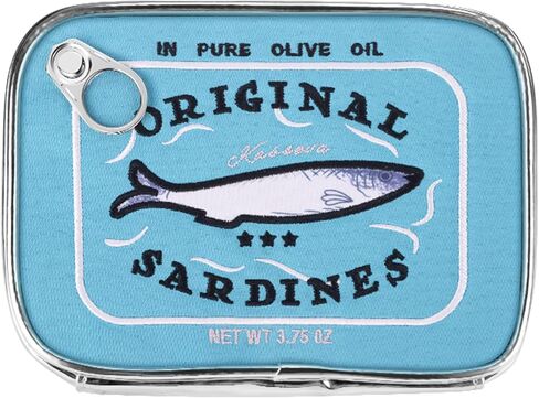 Canned Sardines Makeup Bag,Eye-catching Cute Clutch bag Makeup Case Cosmetic Bag Portable Snack Pouch bag Travel Toiletry Bags For Women Organizer Bag polyester fabric Waterproof in Saudi Arabia