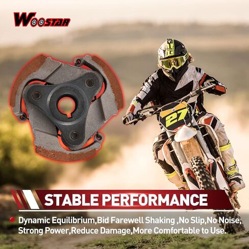 WOOSTAR Motorcycle Heavy Duty Clutch Pad with 3 Springs Replacement for 2 Stroke 47cc 49cc Mini Quad Dirt Pit Bike Pocket Bike ATV 4 Wheeler Scooter in Saudi Arabia