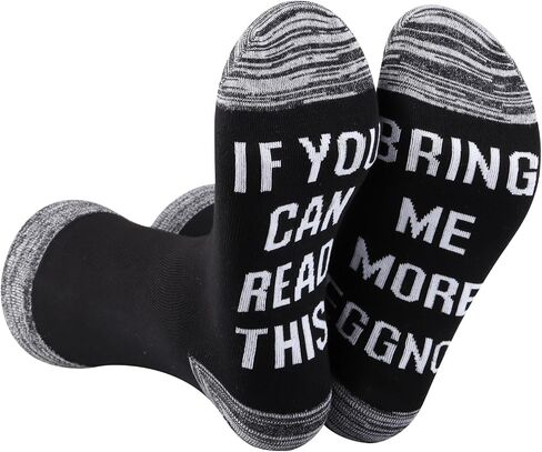 CENWA 1 Pair Eggnog Socks Eggnog Lover Socks Eggnog Gift If You Can Read This Bring Me More Eggnog Socks in Kuwait