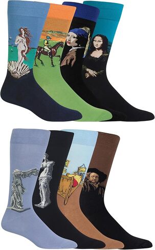 جوارب Hot Sox الرجالية المرحة - عبوات مكونة من 6 و8 أزواج - هدايا مبتكرة رائعة ومضحكة in Saudi Arabia