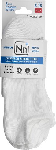 No Nonsense Men's Expantech Recycled Polyester No Show Socks in Saudi Arabia