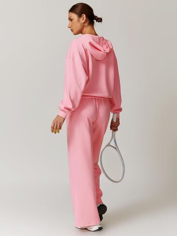 Women's 2 Piece Tracksuit Long Sleeve Sweatsuits Sets Fall 2024 Oversized Sweatshirt with Joggers Sweatpants Outfits in Saudi Arabia