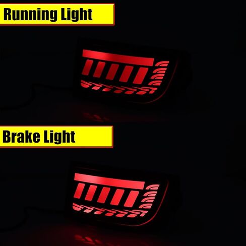 for 2003-2005 Toyota 4Runner, 2002-2009 Toyota Land Cruiser Prado 120 Rear Bumper Reflector Sequential Turn Signal Brake Tail Lights Red Lens 3 IN 1 LED Fog lamp in Saudi Arabia