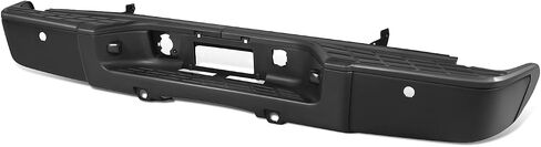 DNA MOTORING STEPBUM-10038 Rear Step Bumper w/Parking Sensor Holes Compatible with 07-13 Silverado 1500 / Sierra 1500, Chrome/Black in Saudi Arabia