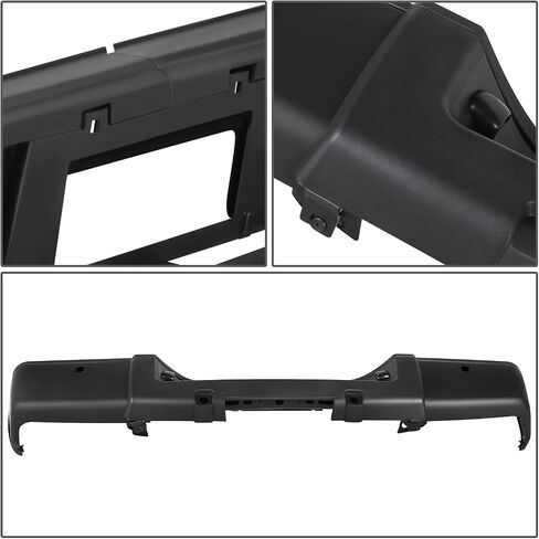 DNA MOTORING STEPBUM-10038 Rear Step Bumper w/Parking Sensor Holes Compatible with 07-13 Silverado 1500 / Sierra 1500, Chrome/Black in Saudi Arabia