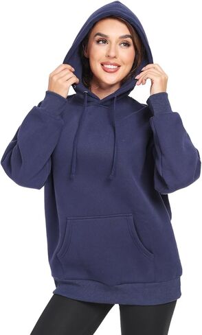 سترات نسائية كبيرة الحجم بغطاء للرأس من الصوف وأكمام طويلة ملابس شتوية غير رسمية وسترات صوفية خريفية in Kuwait