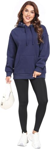 سترات نسائية كبيرة الحجم بغطاء للرأس من الصوف وأكمام طويلة ملابس شتوية غير رسمية وسترات صوفية خريفية in Kuwait