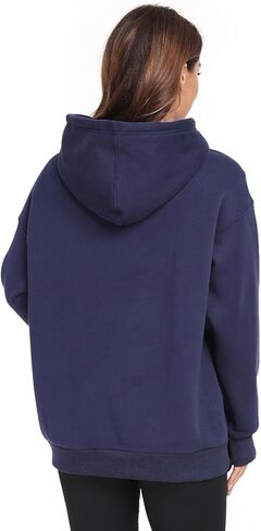 سترات نسائية كبيرة الحجم بغطاء للرأس من الصوف وأكمام طويلة ملابس شتوية غير رسمية وسترات صوفية خريفية in Kuwait