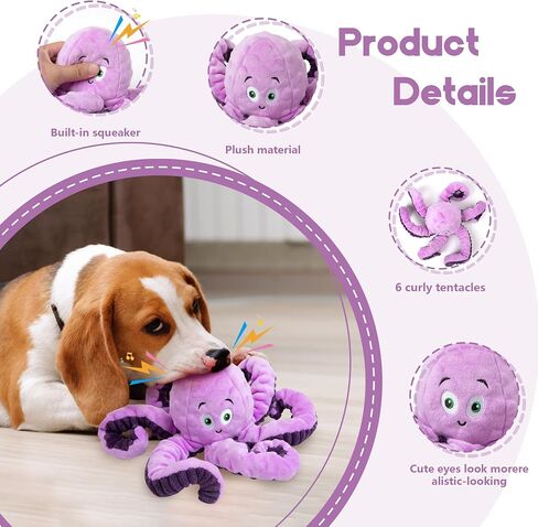 Dog Toys for Large Breed, Squeaky Funny Cute Interactive Medium & Small Dog Toys, Stuffed Plush Animals Puppy Toys, Dog Birthday for Dog Presents - Anteaters in Saudi Arabia