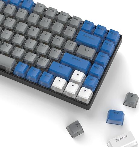 Womier Pudding Keycaps - PBT Shine Through Keycaps, 165 Keys Keycaps Set, Custom Keycaps for 61/68/84/87/82/100 Cherry Gateron MX Switches Mechanical Keyboard, Black in Saudi Arabia