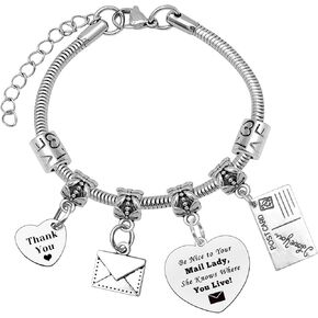 Mail Lady Gifts Mail Carrier Thank You Gift Bracelet Mail Carrier Gifts Postal Worker Gift Mail Carrier Appreciation Gifts Post Office Worker Gifts Thanksgiving Retirement Birthday Gifts for Mailman