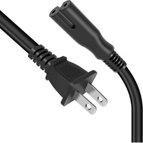 AC Power Cord fits PS5/PS4/PS4 Slim/PS3 Slim/PS3 Super Slim, PlayStation 5 Console PlayStation 4/3 Slim, Xbox Series S/X, Xbox One S/X, 2-Slot Power Cable Replacement