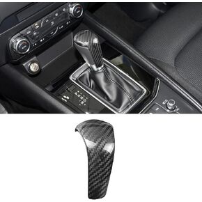 Compatible with Carbon Fiber Gear Shift Knob Head Cover Automotive Shift Lever Modified Decoration for Mazda 3 6 CX-3 CX-4 CX-5 CX-8 (Black)