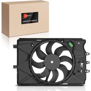 A-Premium Engine Radiator Cooling Fan Assembly Compatible with Select Fiat Models - 500L 2014-2020, 1.4L - Replace# 68358062AA