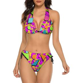 Women's Bikini Sets Cartoon Two Piece Halter String Triangle Swimsuit Swimwear Bathing Suit in Kuwait