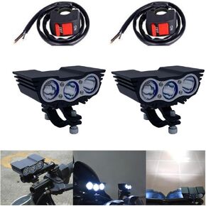 Cool Owl Style Super Bright 30W LED Light Handlebar Auxiliary Motorcycle Headlight Work Driving Fog Spot Lamp, Universal for Car Offroad ATV Truck Electric Vehicle Bike