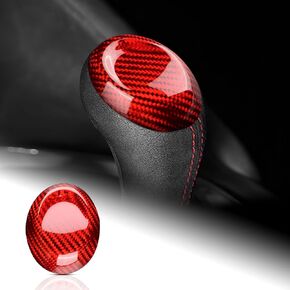 AIRSPEED Carbon Fiber for Camaro Gear Shift Knob Cover Gear Shifter Head Trim Compatible with Chevrolet Camaro 2016 2017 2018 2019 2020 2021 2022 2023 Automatic Transmission, Red