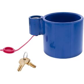 United Pacific 90109 Heavy Duty Steel Blue King Pin Lock for 2" Diameter King Pin, Keyed Different (One Set of Keys for One Lock) - ONE Unit w/2 Keys