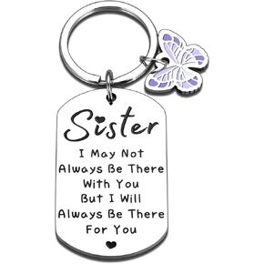 Valentine Gifts for Sister, Butterfly Keychain Gifts Stocking Stuffer for Teen Girl, Big Sister Little Sister Gift, Sister Birthday Gifts from Sister, Cool Gifts for Sister in Law Adult from Brother