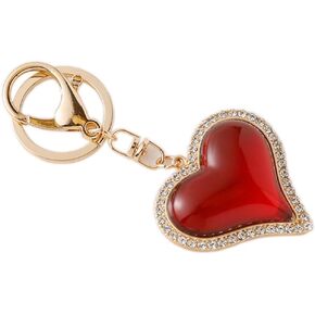 Love Heart-shaped Design Sparkling Crystal Rhinestones Keychain Handbag Charm Decoration Accessories