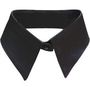 Joyci Women's Decorative Pointed Collar Lapel Choker Black False Collar for Sweater