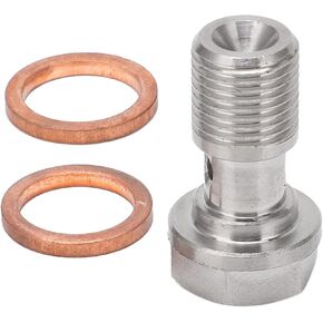 Brake Banjo Bolt Stainless Steel For Turbo Oil Feed 1.5mm Restrictor 7/16in 24 Bracket Line Clutch