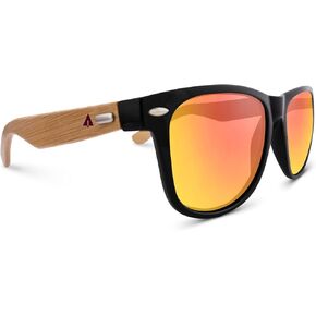 Treehut Wooden Bamboo Sunglasses Temples Classic Retro Square Wood Sunglasses