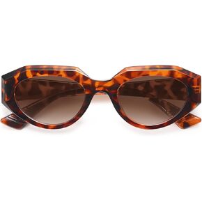 SOJOS Polygon Oval Cateye Sunglasses for Women Chunky Frame Retro Classic Vintage Trendy Shade Sunnies Gafas de sole SJ2240