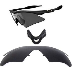 Galaxy Replacement Lenses + Nose Pad For Oakley M Frame Heater Black Color