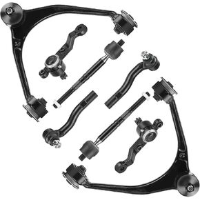 Front Upper Control Arms + Lower Ball Joint Tie Rods Suspension Kit for 1998-2005 Lexus GS300, 1998-2000 Lexus GS400, 2001-2005 Lexus GS430 (8pc)